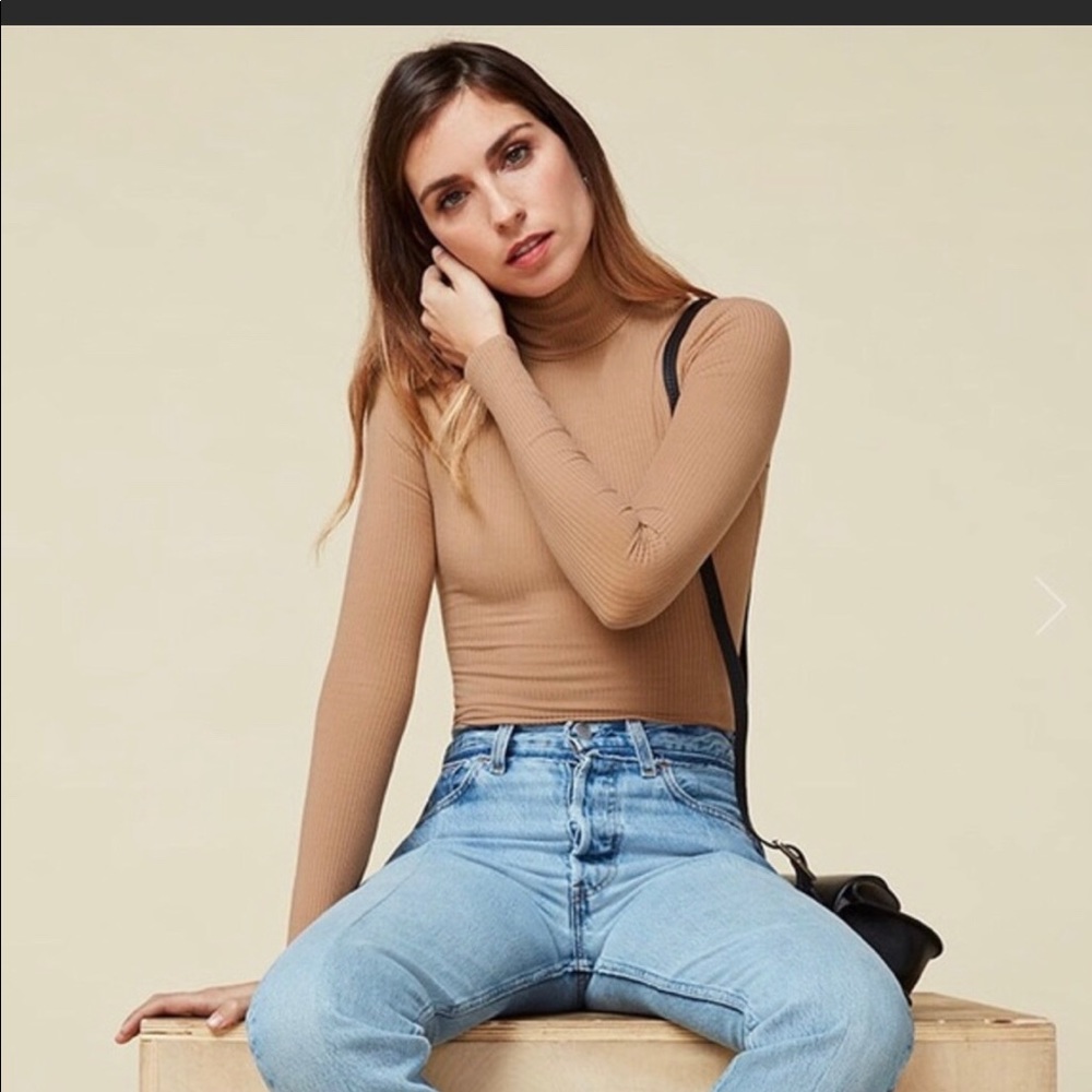 Reformation “Rye” turtleneck long sleeve tee